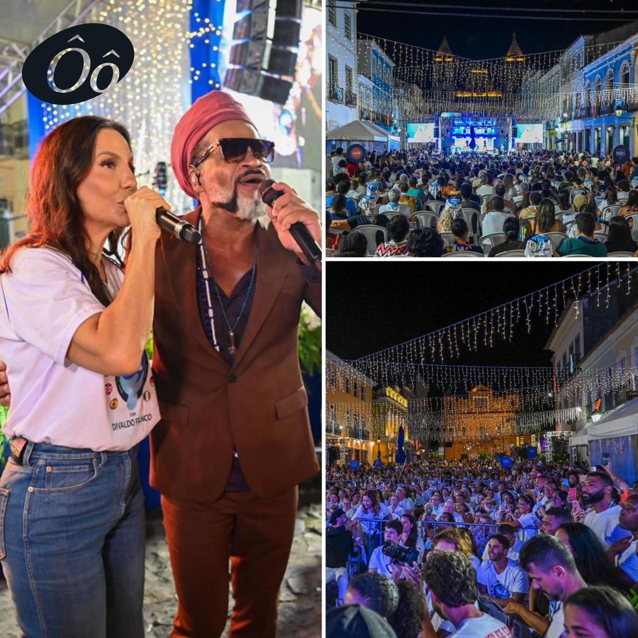 Ivete Sangalo e Carlinhos Brown se apresentam juntos no Movimento Você e a Paz, no Centro Histórico de Salvador