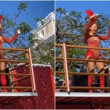 Ivete Sangalo é flagrada gravando novo comercial em cima de trio elétrico; veja vídeo