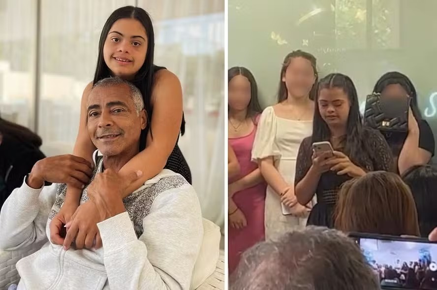 Romário se emociona em formatura da filha: ‘A síndrome de down não me impediu de conquistar o meu espaço’