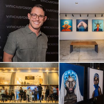 Giro de fotos: arquiteto Vinícius Rosaneli celebra nova fase profissional com evento na Acervo Galeria de Arte