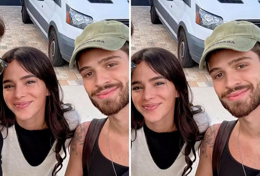 João Guilherme e Bruna Marquezine chegam em Orlando para celebrar o Natal