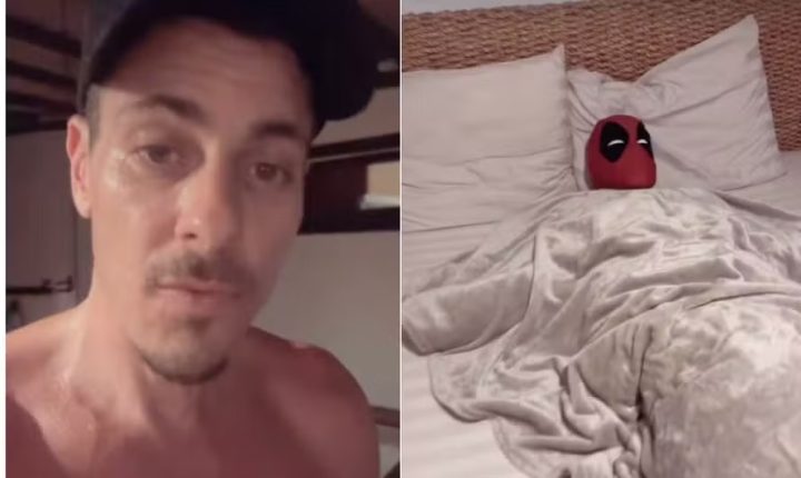 Sacha Bali toma susto ao encontrar ‘Deadpool’ em sua cama na Bahia: ‘Pelo amor de Deus’