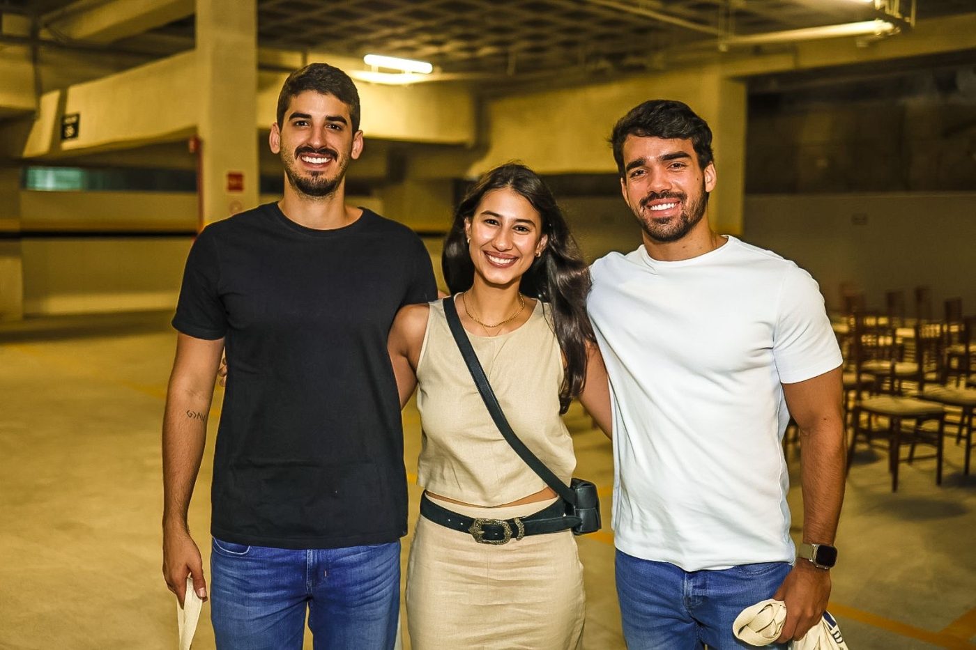 Lucas Chamusca, Bárbara Queiroz e Pedro Moura