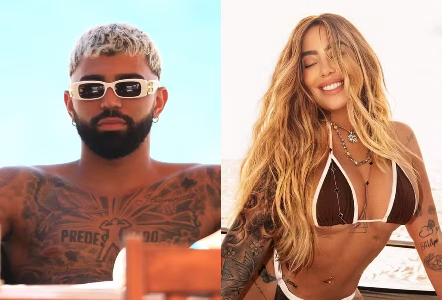 Em praia na Bahia, Rafaella Santos posta fotos de beijo com Gabigol e confirma reconciliação