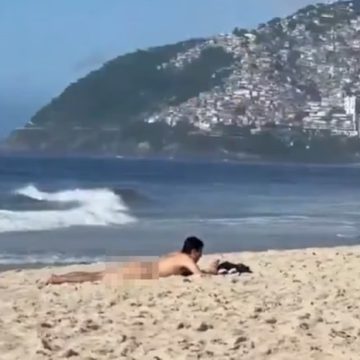 Garoto de Ipanema: homem é flagrando tomando sol nu em praia carioca