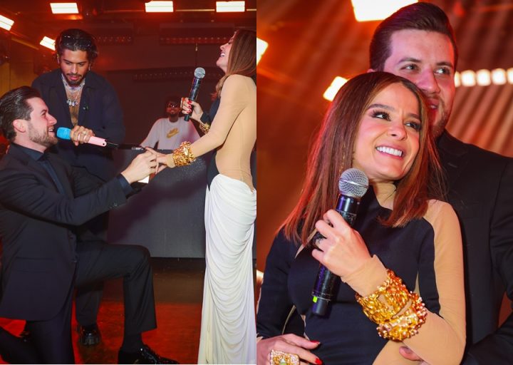 Maiara recebe pedido de casamento em festa de Vírginia; assista