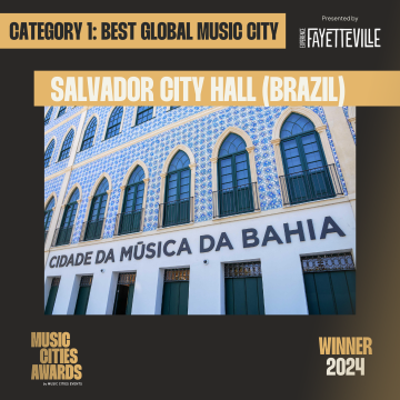 Salvador é eleita a “Melhor Cidade Global da Música” em premiação internacional