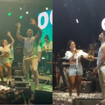 Scheila Carvalho se declara para Tony Sales durante show em Periperi: ‘Artista completo’