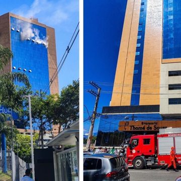 Empresarial é evacuado após incêndio na avenida ACM, em Salvador