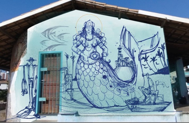 Homenagem à Rainha do Mar: Casa de Iemanjá ganha novo mural