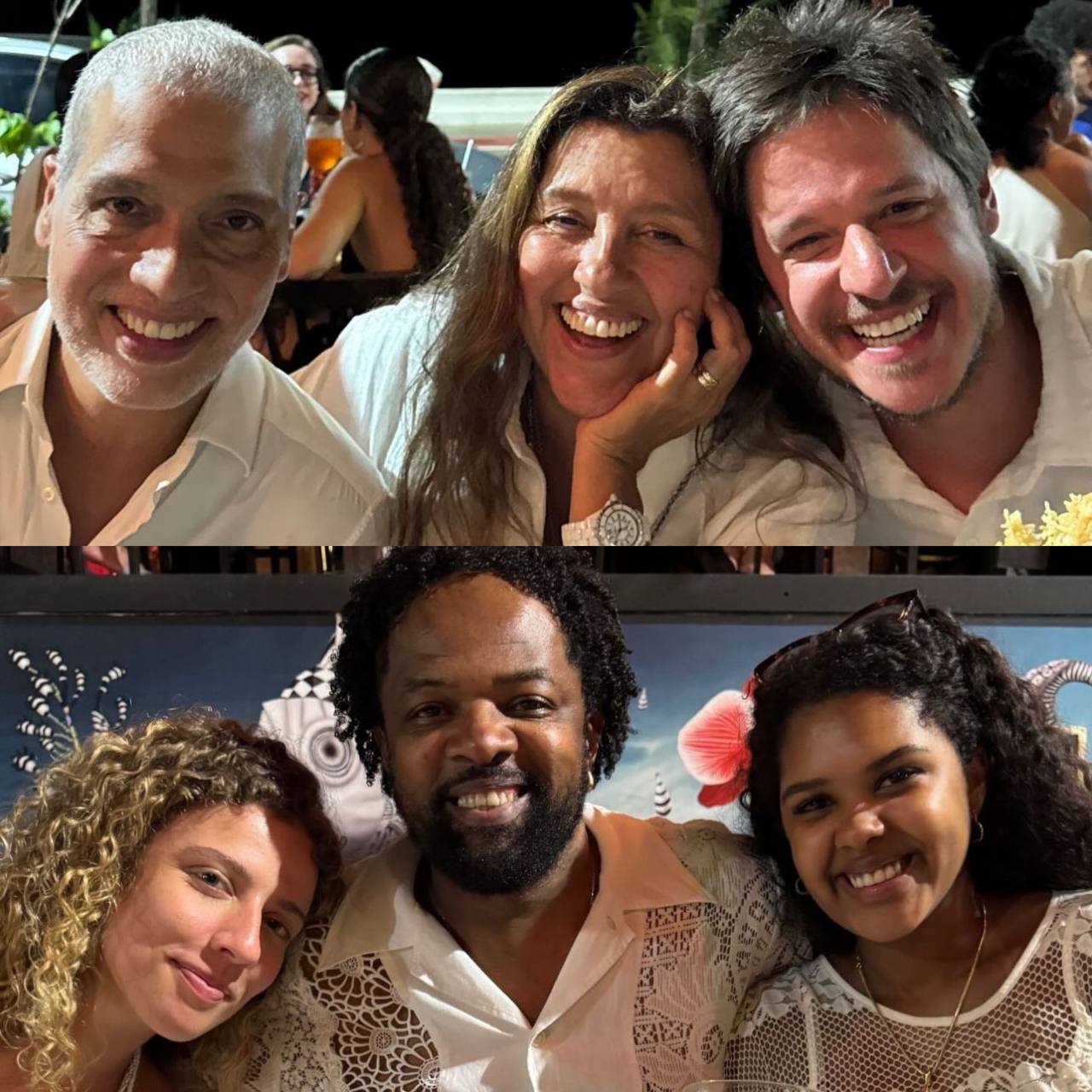 Regina Casé reúne Xande de Pilares e Rubel para noite em Salvador: ‘Matando a saudade’