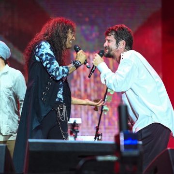 Saulo surpreende com homenagem a Luiz Caldas no Festival de Verão