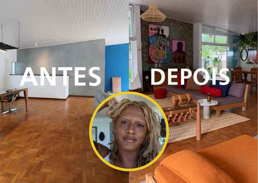 Liniker reforma casa e mostra antes e depois da decoração