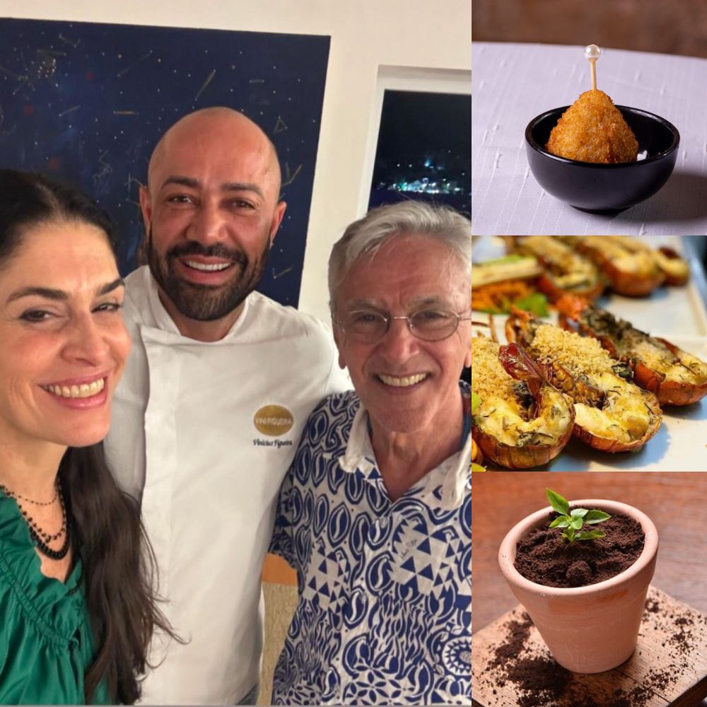 Em Salvador, Caetano Veloso e Paula Lavigne promovem jantar assinado pelo chef Vini Figueira; saiba menu