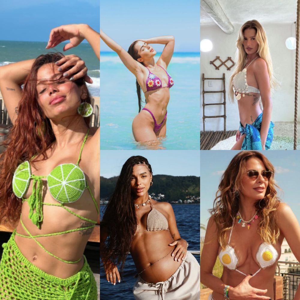 Alerta trend! Anitta, Lu Gimenez, Bru Gonçalves, Yasmin Brunet, Jade Picon e outras aderem ao crochê para o verão de 2025