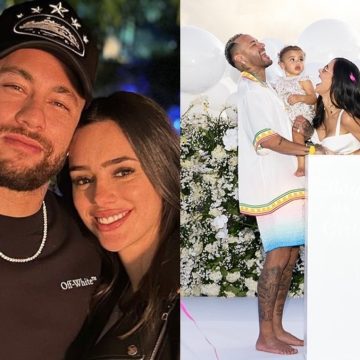 Esposa de Neymar exibe novos detalhes do chá revelação da 2ª filha; veja fotos