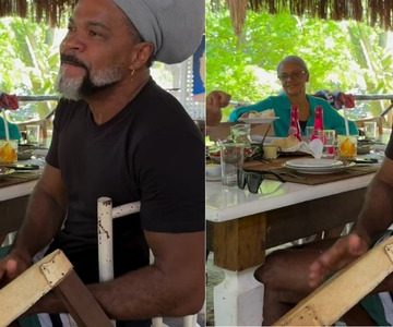 Carlinhos Brown surpreende clientes de restaurante na Ilha dos Frades com performance especial; veja vídeo