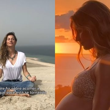 Em vídeo, Gisele Bündchen exibe barrigão de grávida e emociona fãs: ‘Sensível e inteligente’