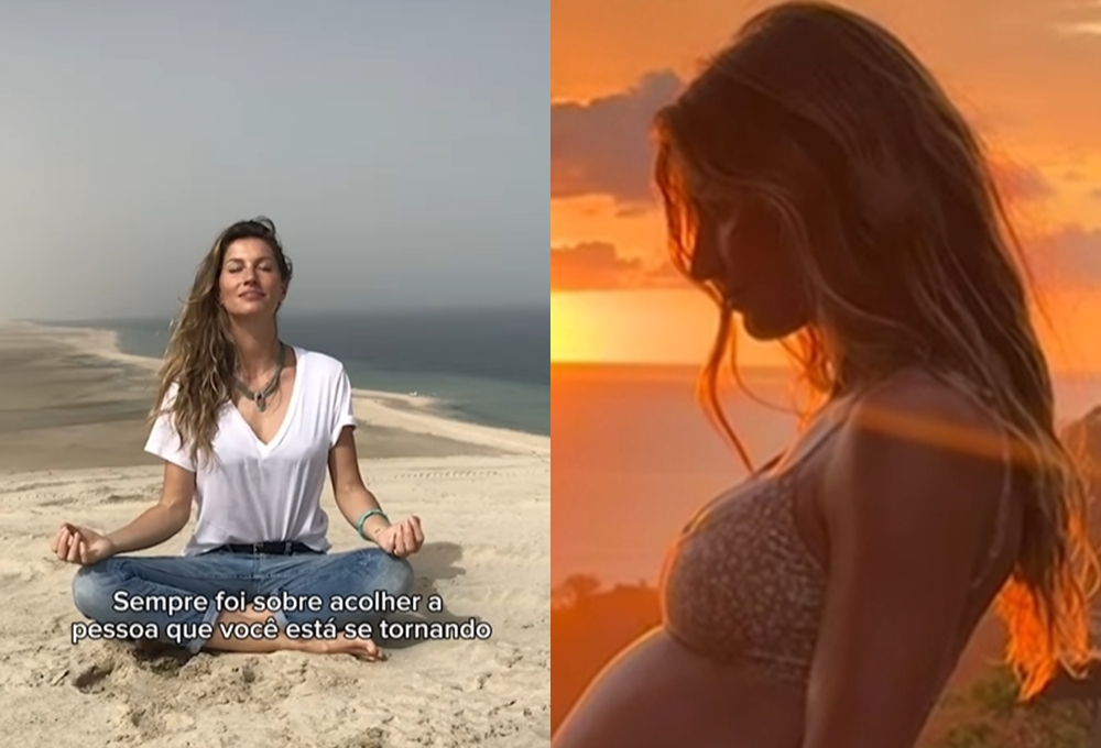 Em vídeo, Gisele Bündchen exibe barrigão de grávida e emociona fãs: ‘Sensível e inteligente’