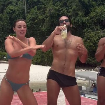 Alice Wegmann, Humberto Carrão e Lucas Leto curtem dia de folga com muita dança e gingado; veja vídeo