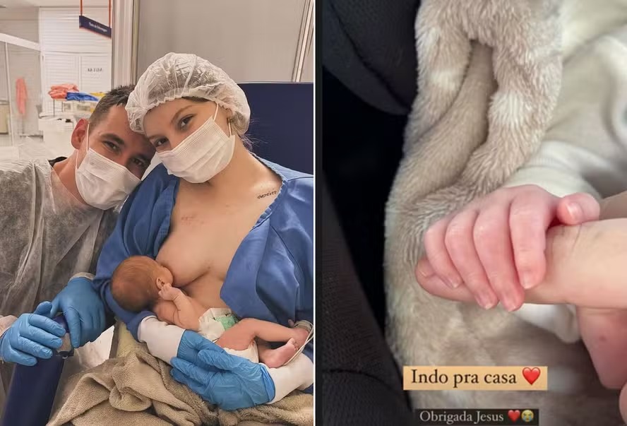 Filho de Isabel Veloso e Lucas Borbas tem alta depois de 27 dias de internação: ‘Chorei muito’