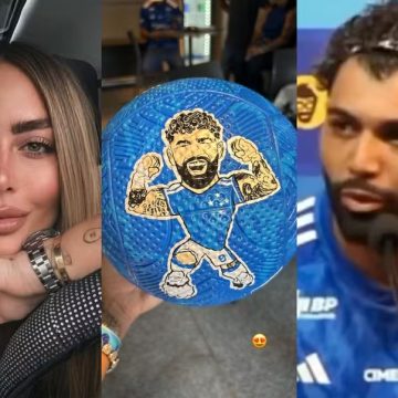 Rafaella posta foto apoiando Gabigol após jogador chamá-la de namorada em coletiva