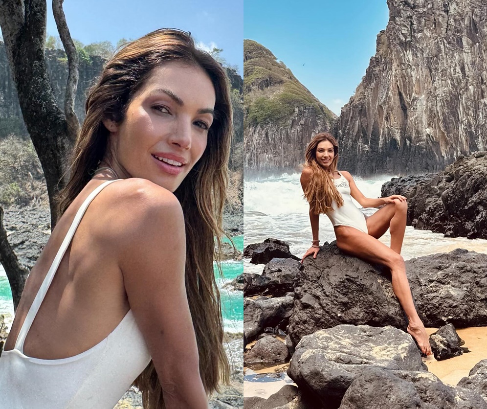 Patrícia Poeta esbanja beleza em ensaio de férias em Noronha; veja fotos