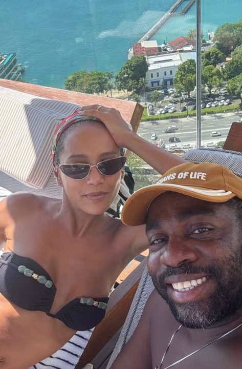Em Salvador, Taís Araujo e Lázaro Ramos curtem piscina em hotel de luxo
