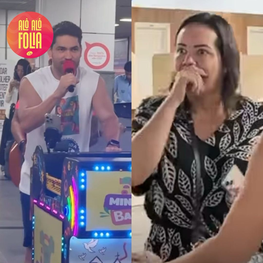 Influenciador feirense transforma Aeroporto de Salvador em Carnaval para recepcionar a sogra