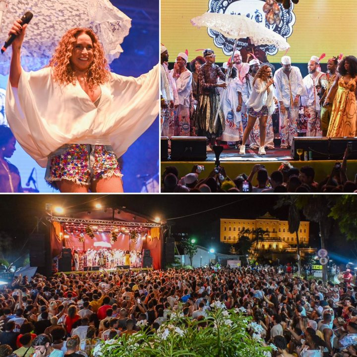 Cortejo Afro recebe Daniela Mercury durante ensaio no Pelourinho; veja fotos