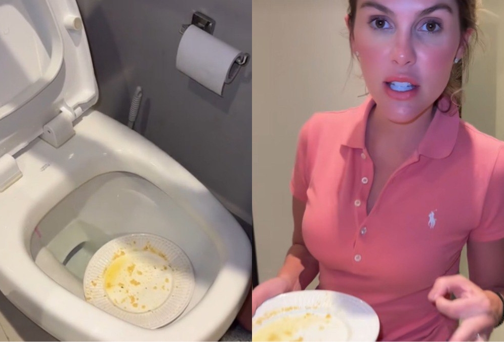 Vídeo: Bárbara Evans choca após lavar prato no vaso sanitário