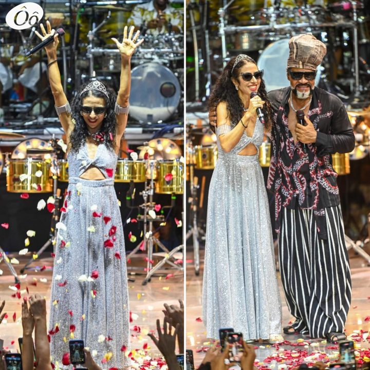Marisa Monte e Carlinhos Brown trocam declarações durante show e emocionam fãs em Salvador