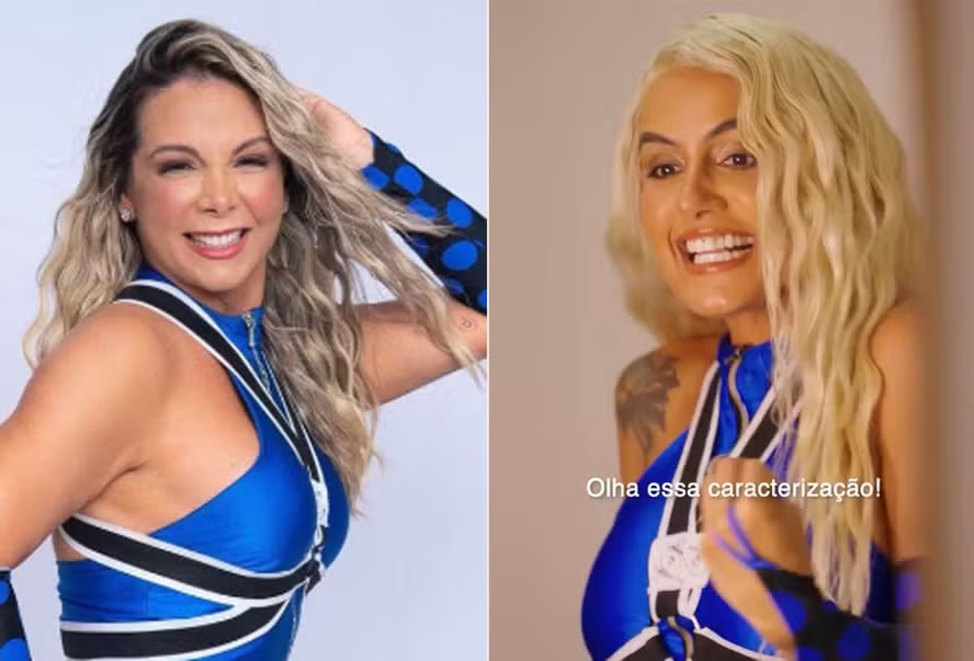 Carol Peixinho se fantasia de Carla Perez para Carnaval de Salvador