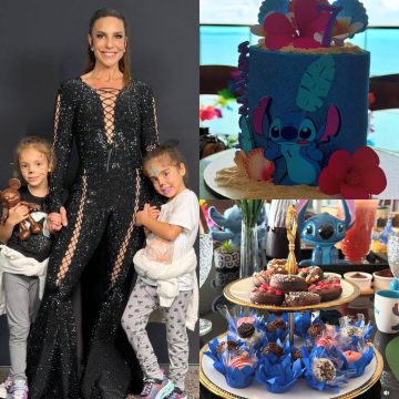 Ivete Sangalo celebra aniversário das filhas com chá temático de ‘Lilo & Stitch’; veja fotos