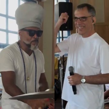 Carlinhos Brown ensaia com Arnaldo Antunes para show especial em Salvador neste final de semana