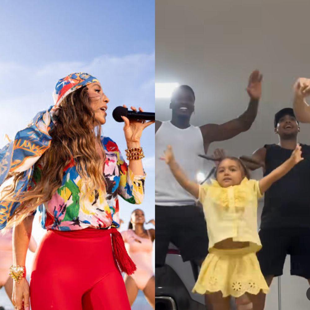 Liz Improta Santana, filha de Lore e Leo, dá show de fofura ao dançar coreografia de ‘tia’ Ivete Sangalo