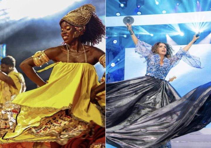 Ilê Aiyê recebe Daniela Mercury em ensaio de Verão no Pelourinho
