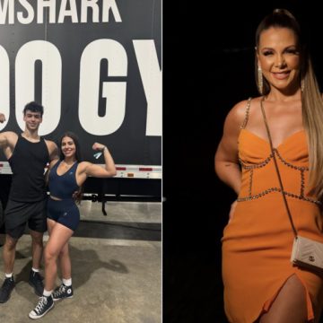 Filho de Carla Perez e Xanddy participa de evento fitness com a namorada em Miami e ganha elogio da mãe: “Casal mais lindo”