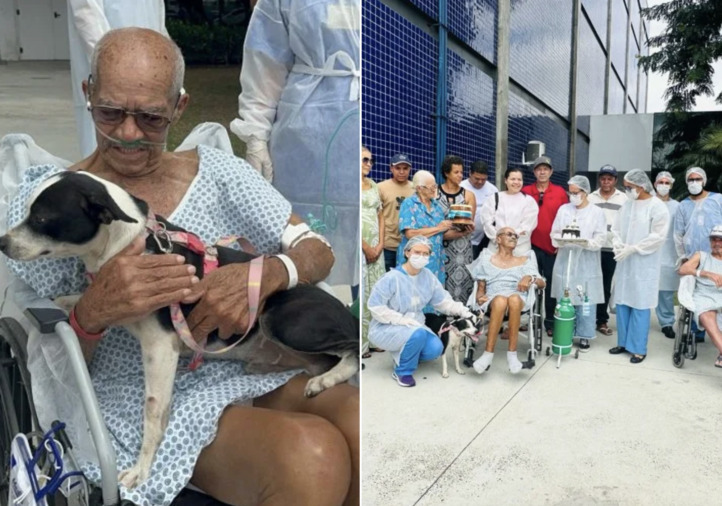 Paciente do Hospital Clériston Andrade completa 80 anos e ganha festa surpresa: ‘Só emoção’