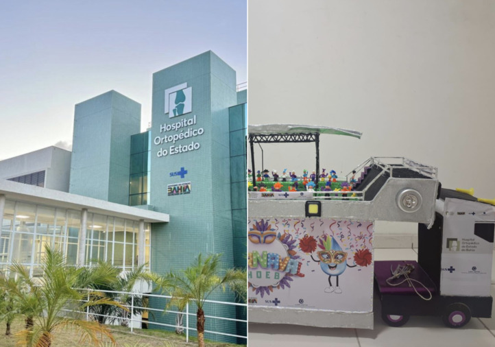 Gerido pelo Einstein, Hospital Ortopédico da Bahia leva o clima do Carnaval para os pacientes e profissionais da unidade