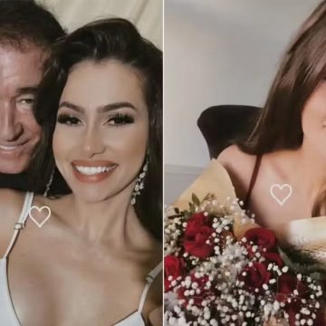 Amado Batista comemora os 23 anos da namorada em cima de romance