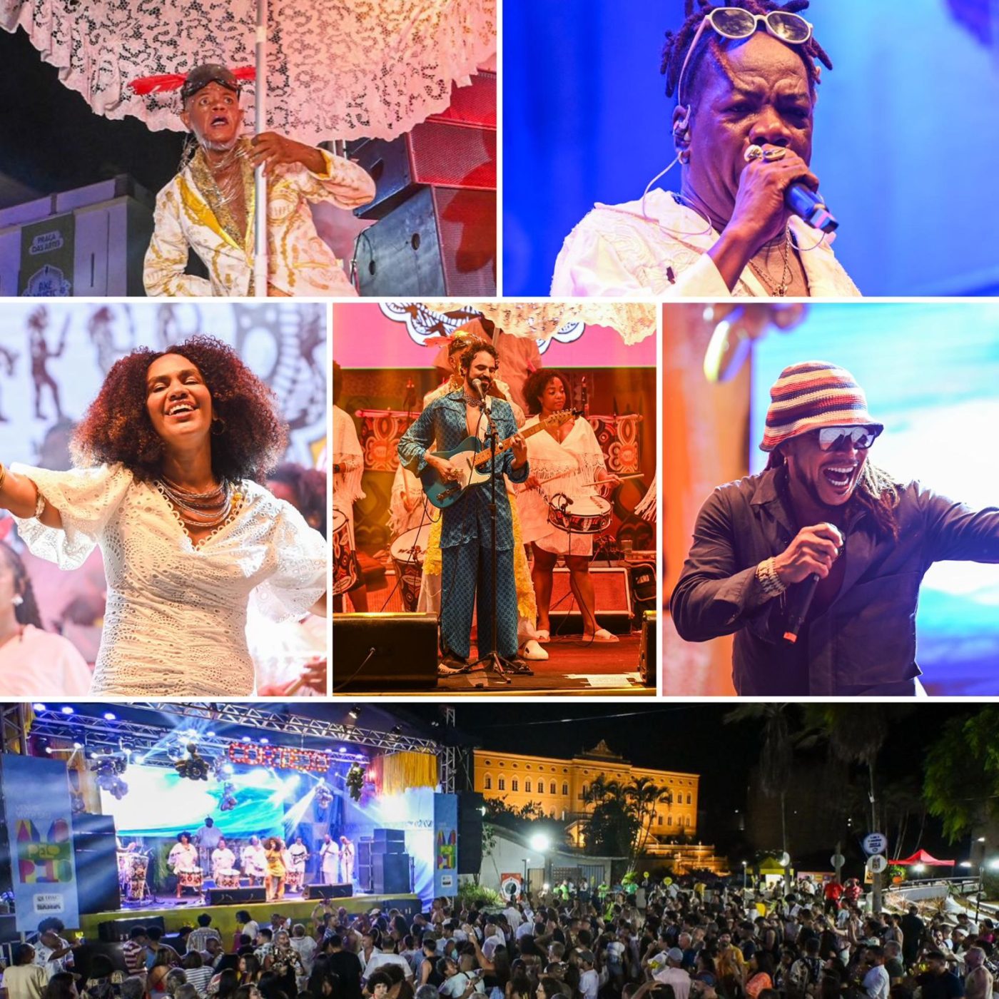 Cortejo Afro recebe Mariene de Castro, Jau e Gabriel Mercury em ensaio no Pelourinho; veja fotos