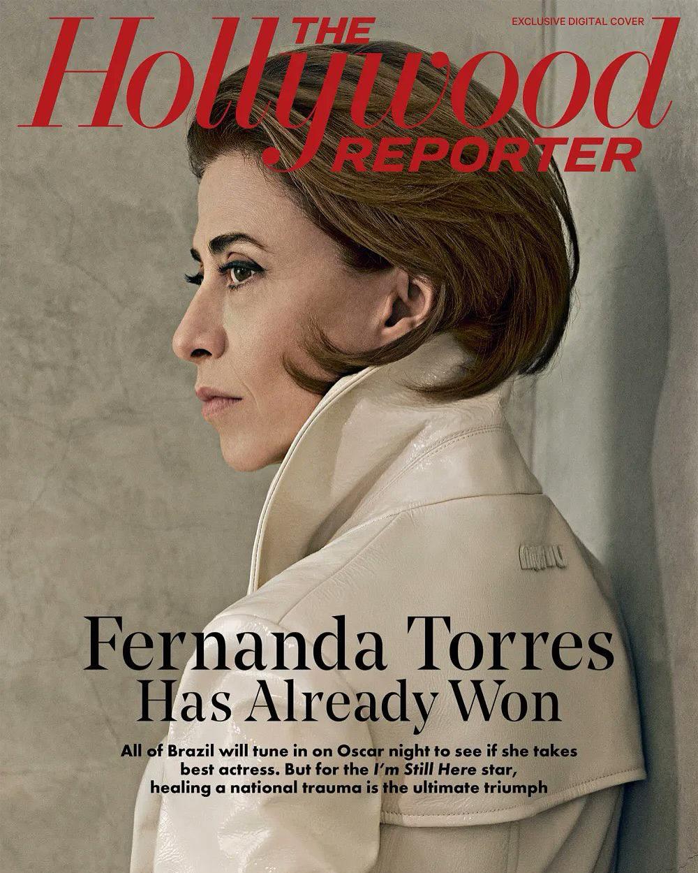 ‘Ela já venceu’: Fernanda Torres é capa da revista Hollywood Reporter