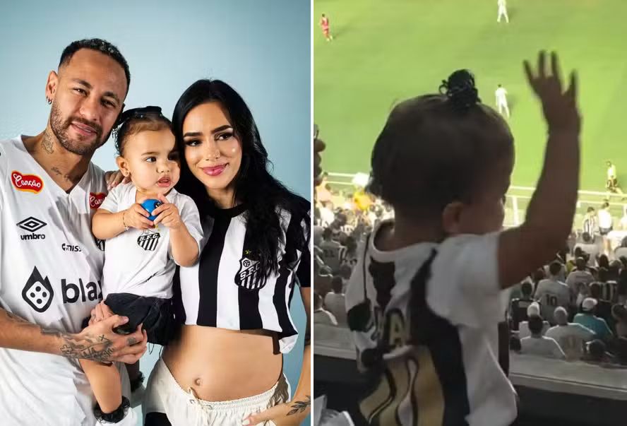 Mavie rouba a cena ao vibrar por Neymar da arquibancada: ‘Torcedora mais carismática’