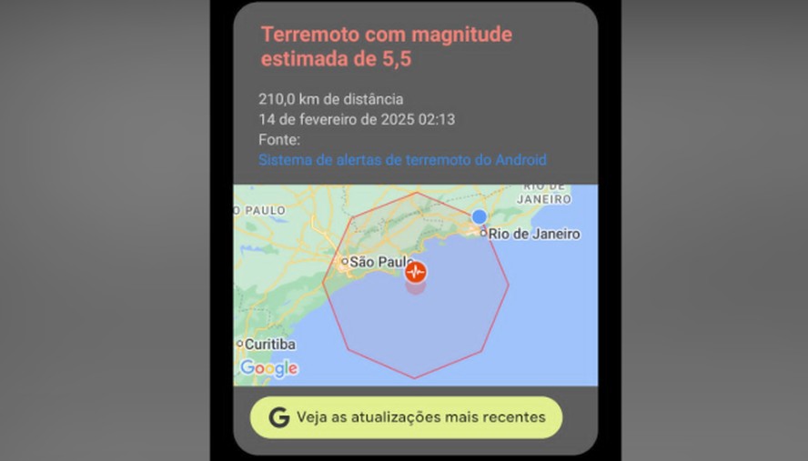 Google pede desculpas após falso alerta de terremoto no Brasil