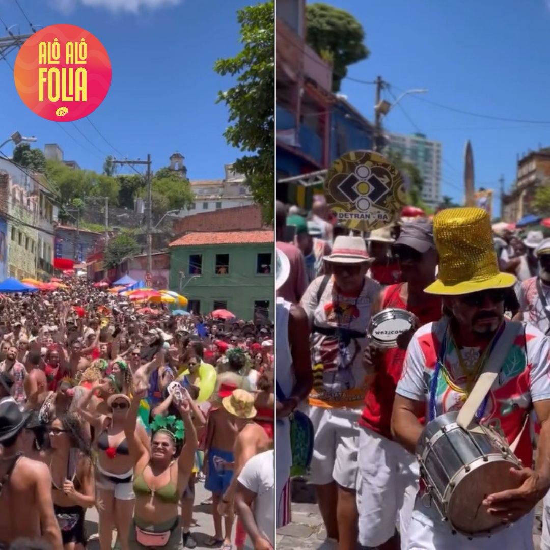 Foliões transformam Ladeira da Preguiça em Carnaval no Banho de Mar à Fantasia; veja vídeos