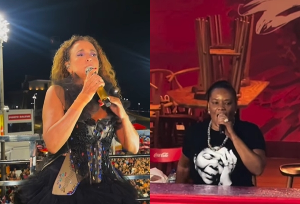 Vídeo: Daniela Mercury e Margareth Menezes fazem dueto surpresa no Furdunço e encantam fãs