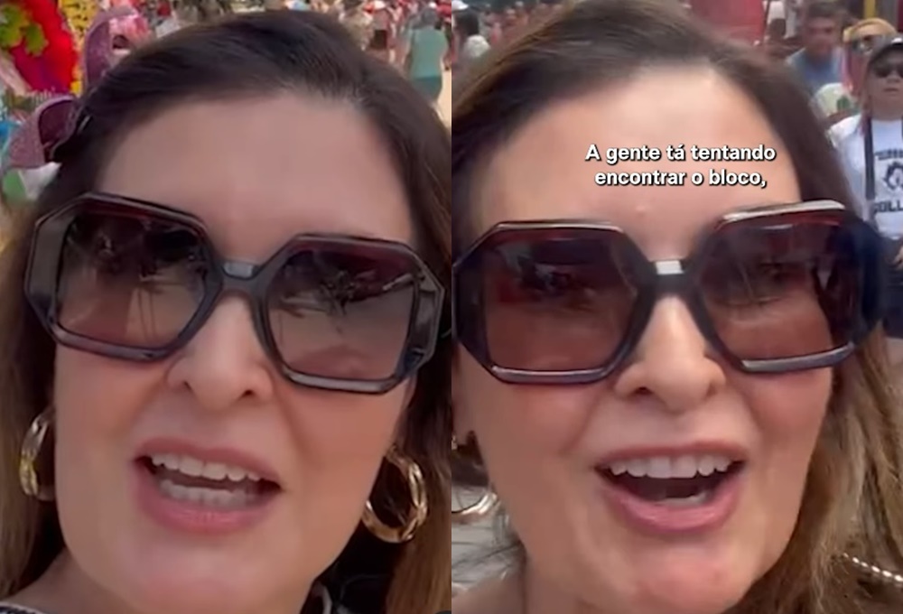 Na rua! Fátima Bernardes curte pré-Carnaval e recebe carinho dos fãs; assista