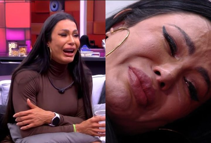 Gracyanne tem crise de choro no BBB 25 após irmã ser eliminada: ‘Desculpa’