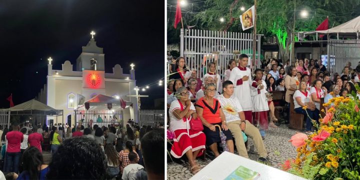 Igreja na Bahia celebra missas na parte externa após identificar risco de desabamento do teto